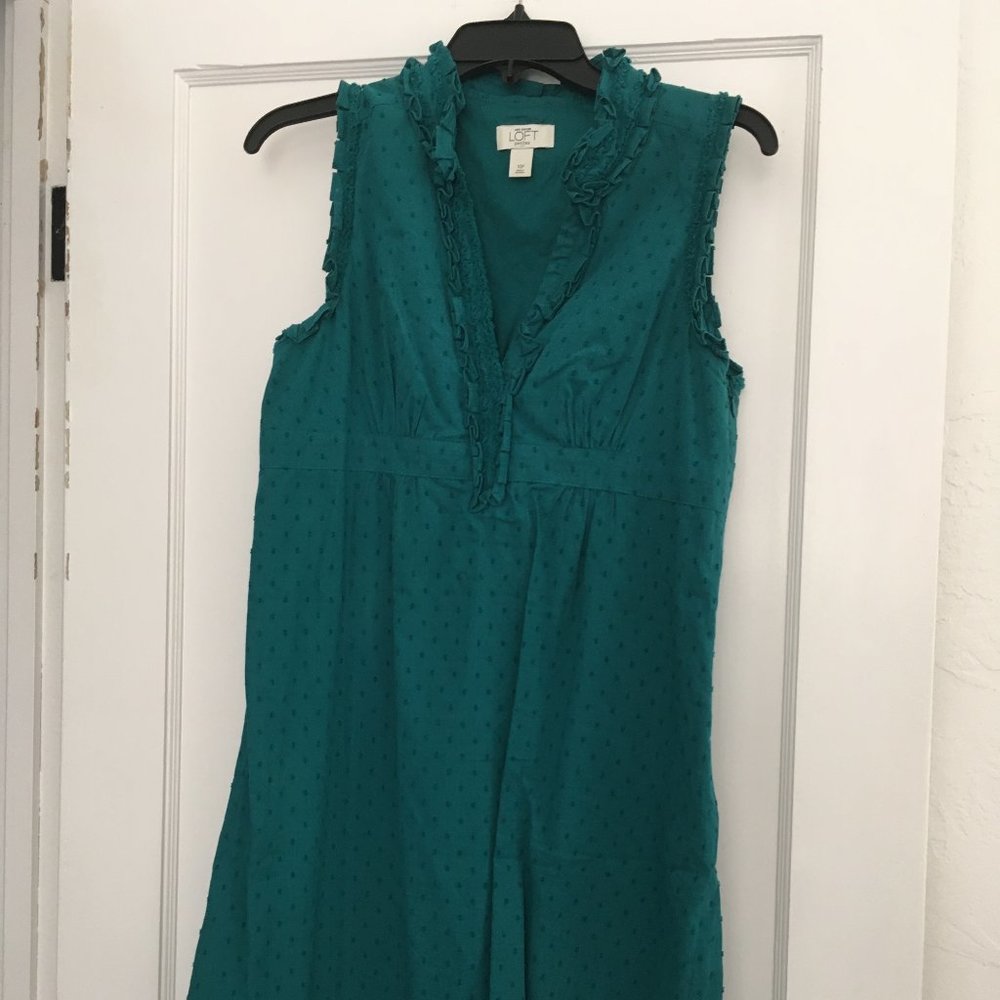 LOFT teal summer dress